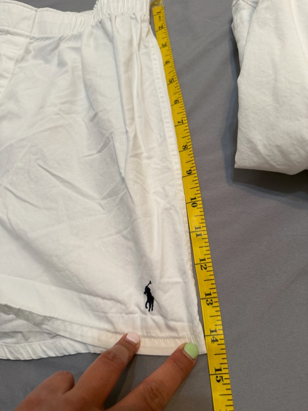 Ralph Lauren Size M White Cotton Boxer Shorts with Black Polo Logo - Picture 7 of 9
